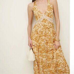 Reformation Amaris Dress in Goldfinch -brand new with tags!